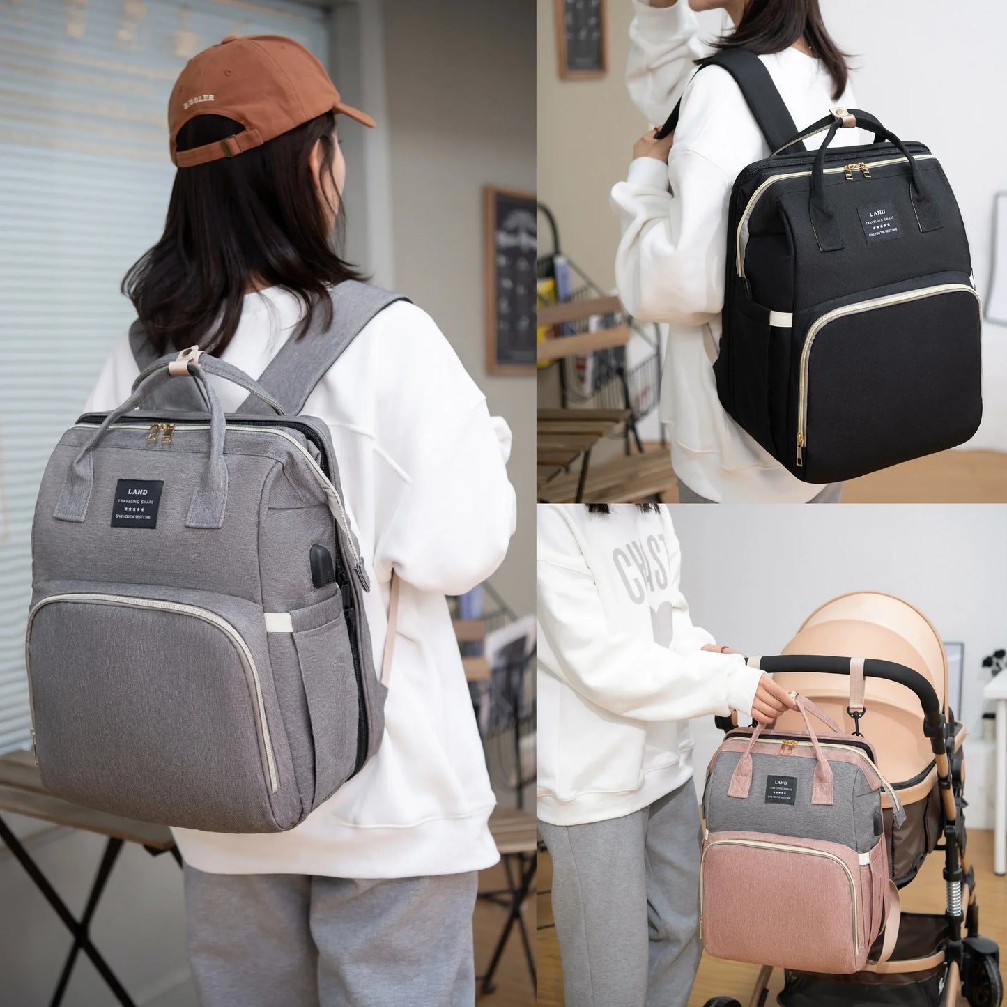 zensea™ 3-in-1 Wickelrucksack mit Babybett