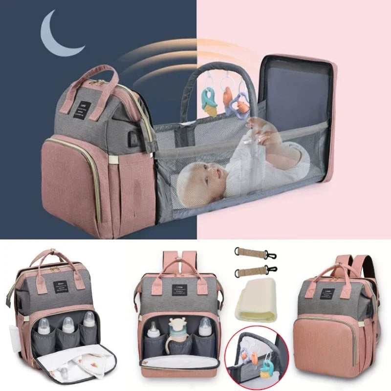 zensea™ 3-in-1 Wickelrucksack mit Babybett