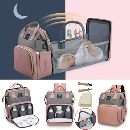 zensea™ 3-in-1 Wickelrucksack mit Babybett