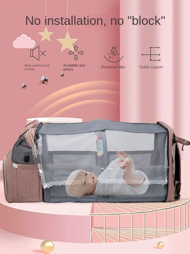 zensea™ 3-in-1 Wickelrucksack mit Babybett