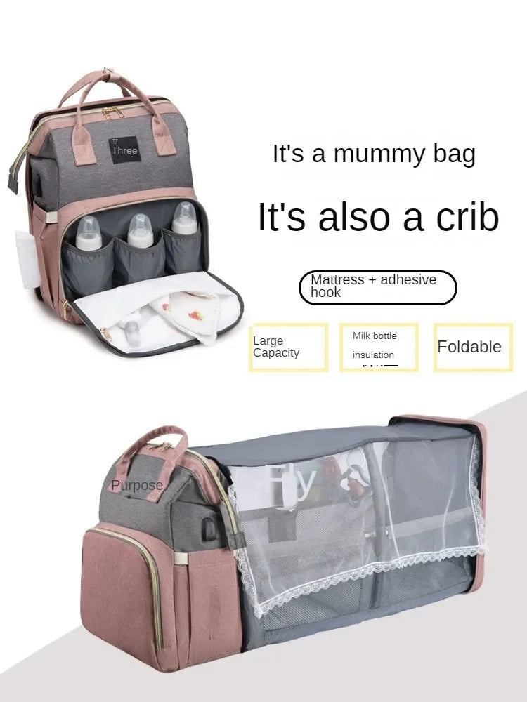 zensea™ 3-in-1 Wickelrucksack mit Babybett