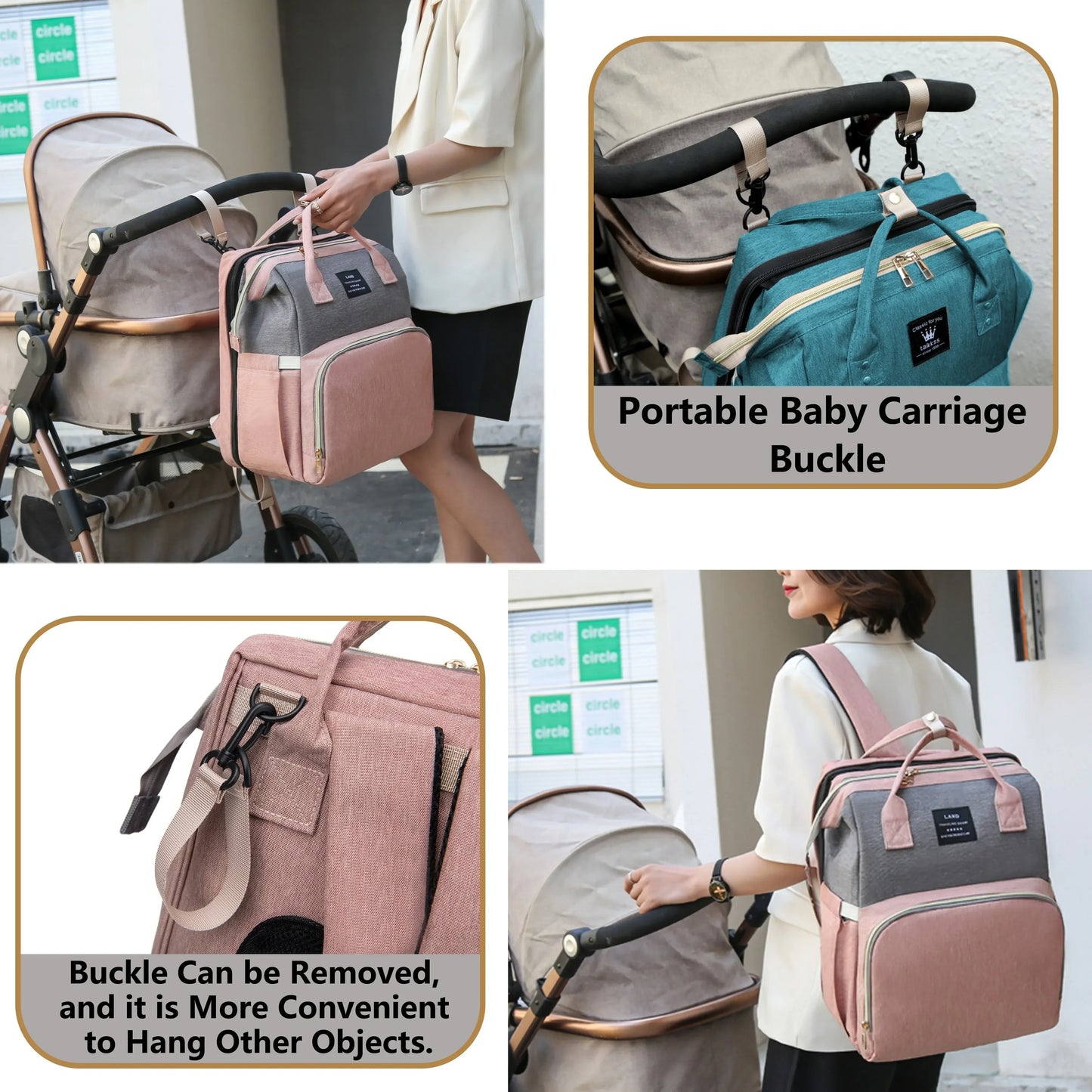 zensea™ 3-in-1 Wickelrucksack mit Babybett